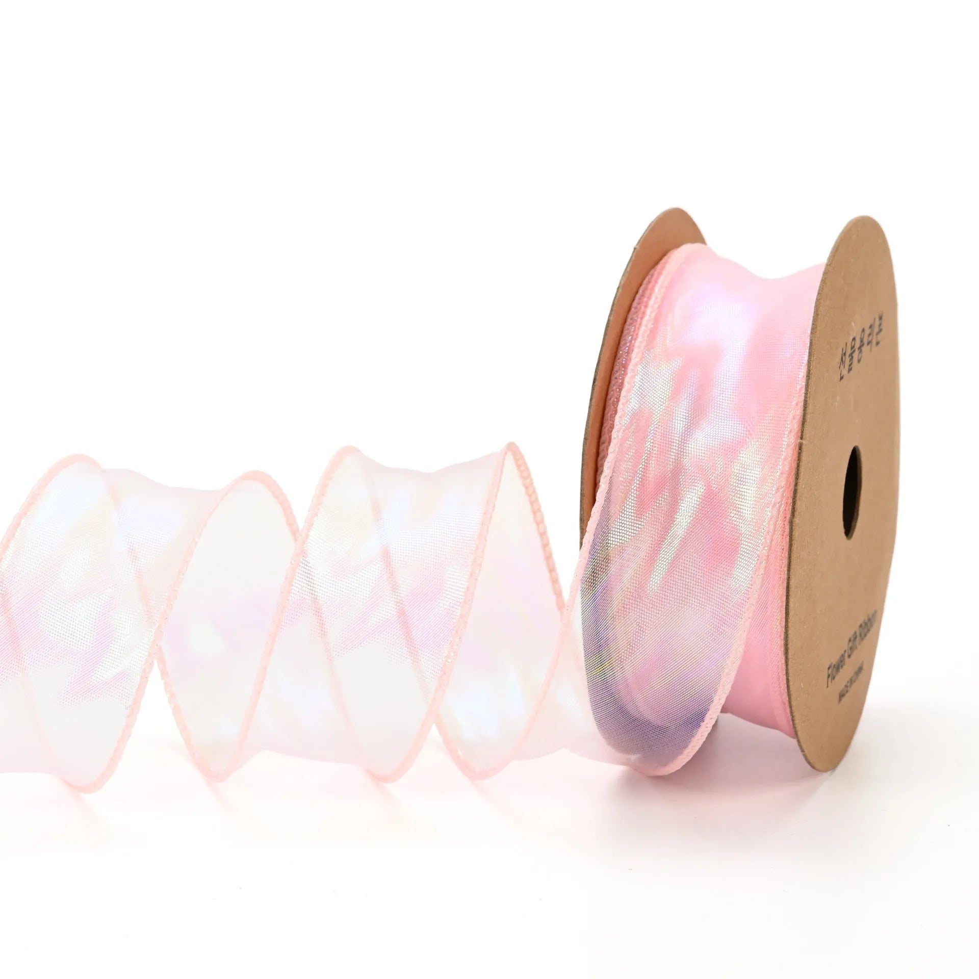 Fishtail yarn mesh ribbon with wave edge cutting in multiple colours for craft and floral decoration