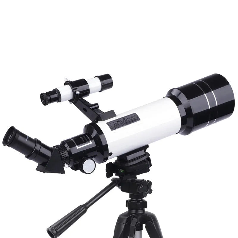 Children's dark blue astronomical telescope with tripod and accessories for stargazing