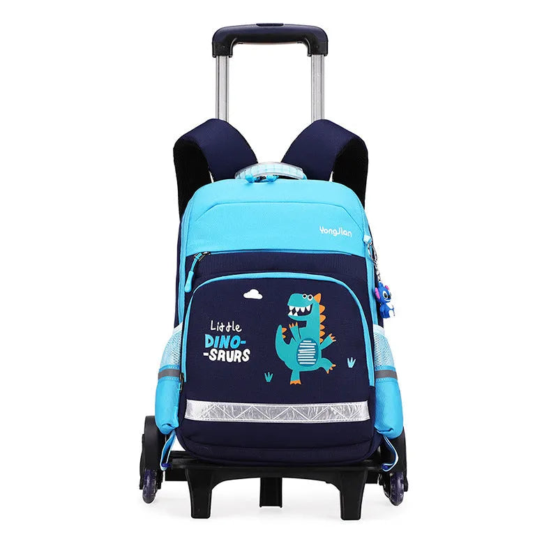 Korean detachable trolley bag for elementary students, Oxford cloth, black, 42cm x 16cm x 32cm