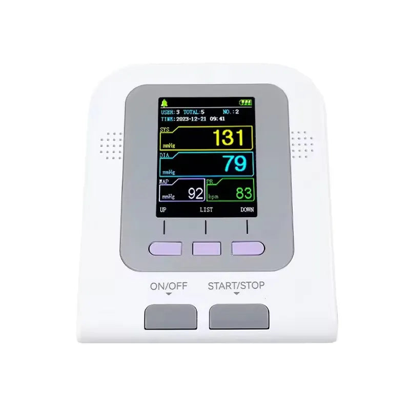 CONTEC08A veterinary digital blood pressure monitor with colour display and three cuff sizes