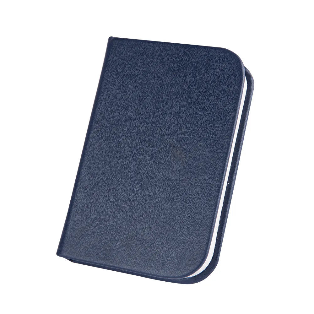 LED mini folding table lamp with parchment lampshade in book shape, USB powered, pull wire switch, blue colour