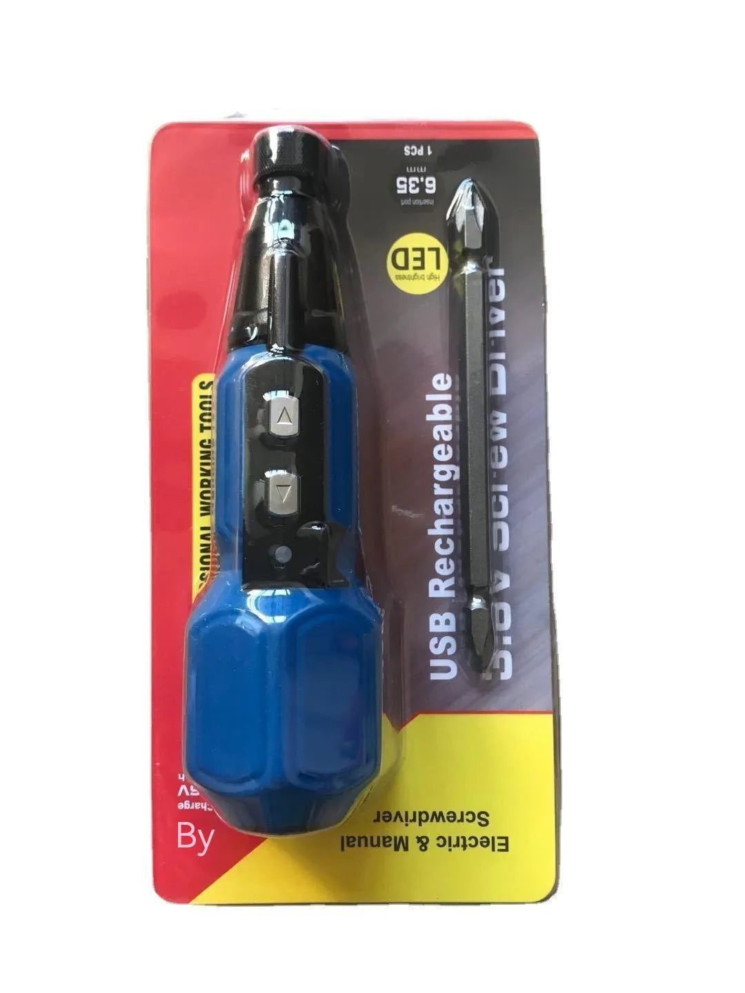 Black or blue alloy steel straight handle electric screwdriver with 36V lithium battery