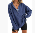Women's loose fit raglan sleeve sweater in peacock green colour for autumn winter casual wear