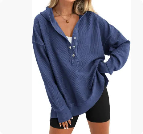 Women's loose fit raglan sleeve sweater in peacock green colour for autumn winter casual wear