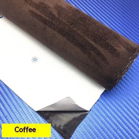 Self-adhesive elastic suede sheet in multiple colours for car interior decoration and furniture modification