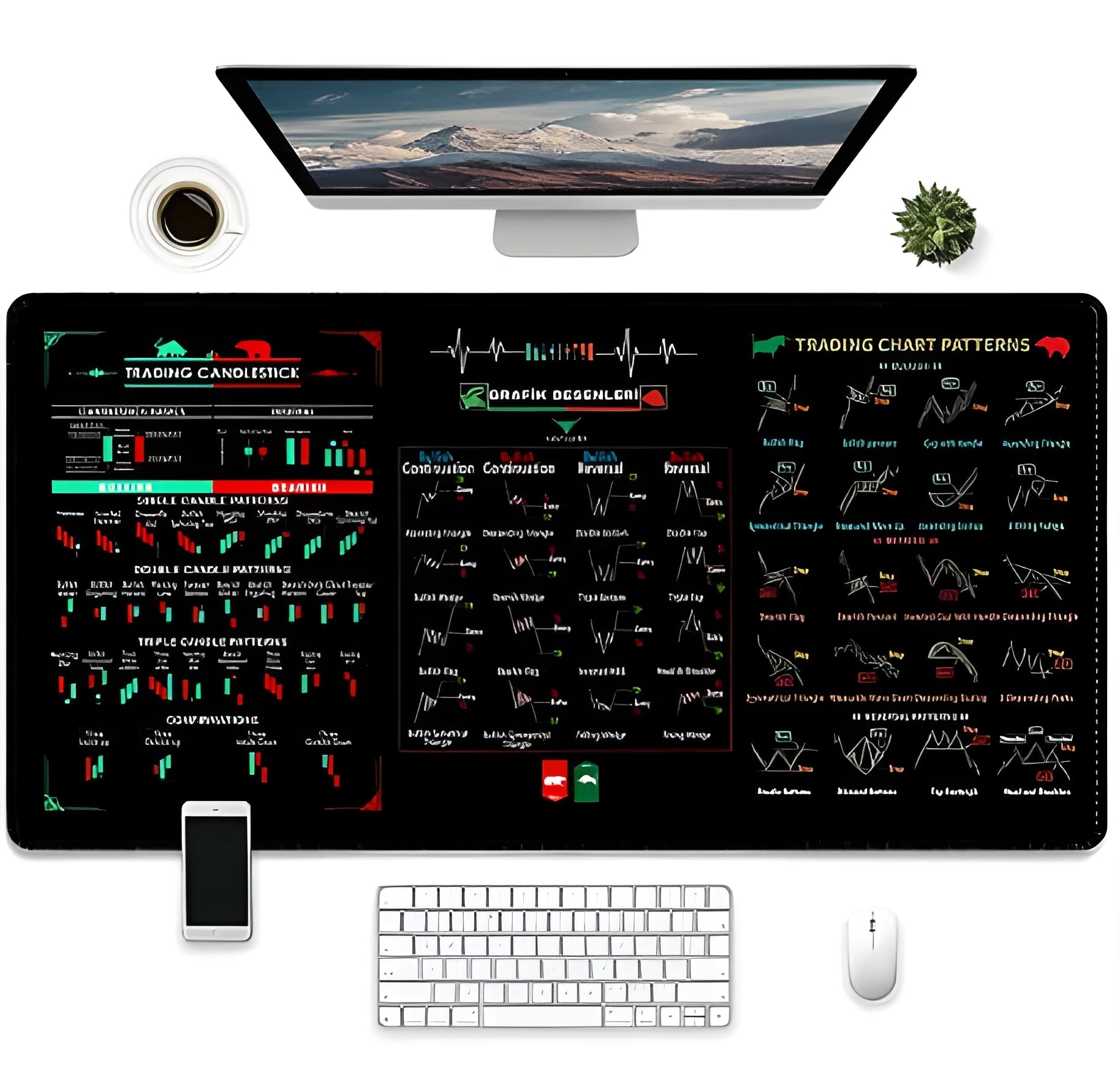 Creative game printed wear-resistant rubber mouse pad with non-slip base available in various sizes