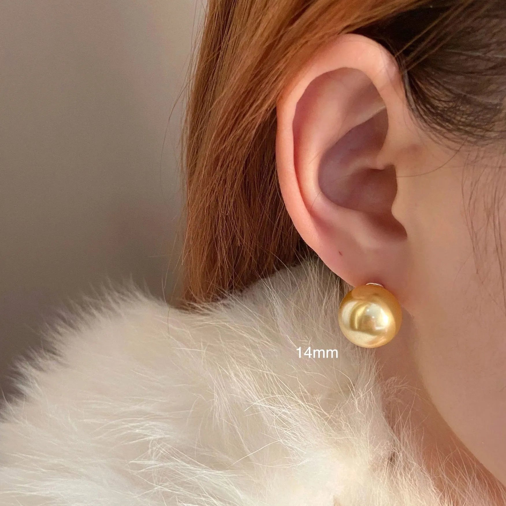Large geometric pearl stud earrings with retro styling and eight-awm star detailing in silver