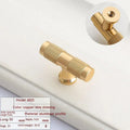 Brushed brass aluminium wardrobe handle with European styling and multiple hole spacing options