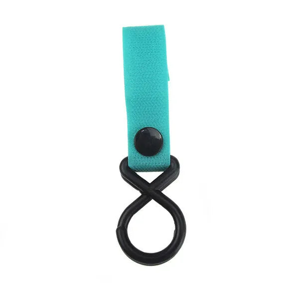 A nylon luggage Velcro hook in one of 18 available colours, shown in independent OPP packaging.