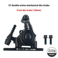 Road bike mechanical disc brake with metal caliper and 140mm or 160mm rotor