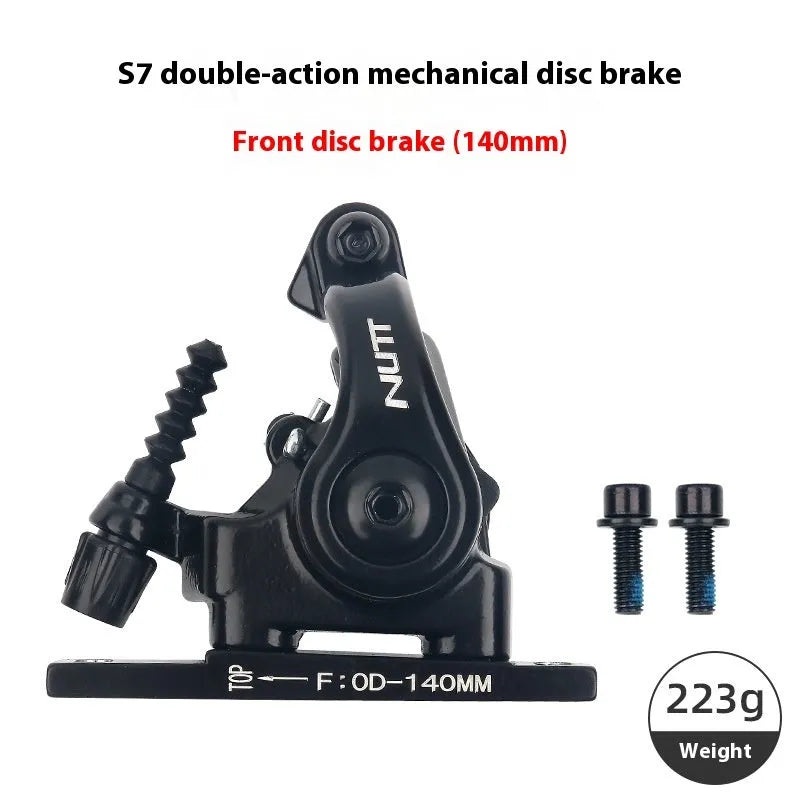 Road bike mechanical disc brake with metal caliper and 140mm or 160mm rotor