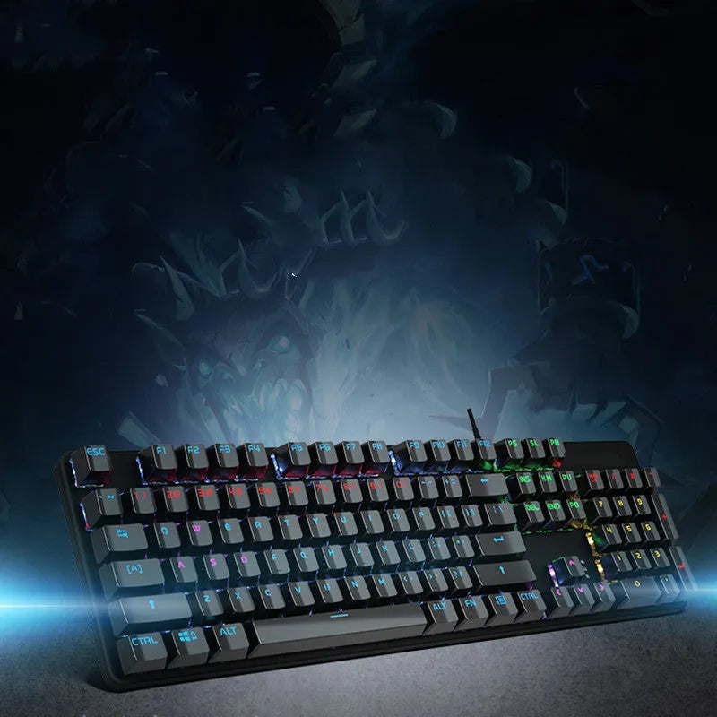 AOC GK410 wired mechanical keyboard with backlit keys and metal case