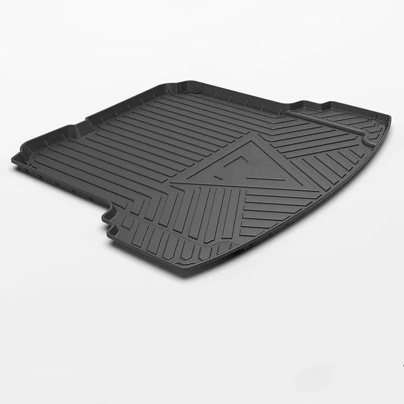 Black carbon fibre pattern TPE car trunk protection mat for specific vehicle models