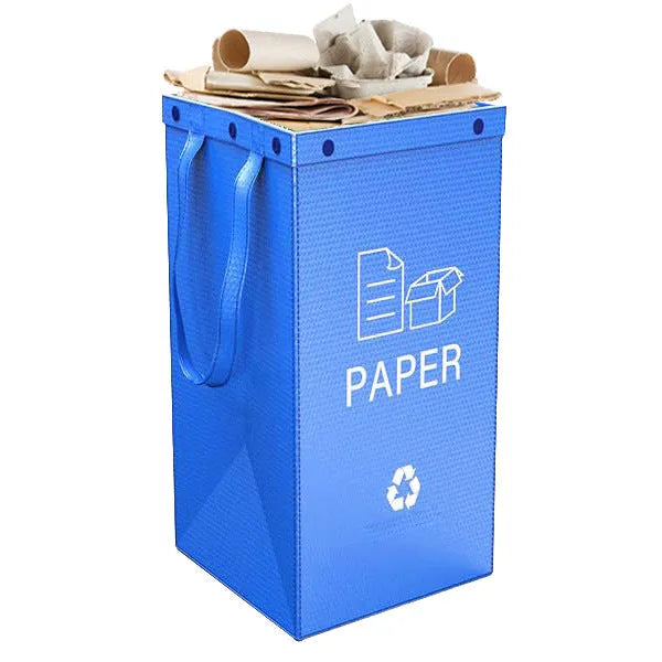 40L waterproof waste sorting bin in blue colour with clean bag style design