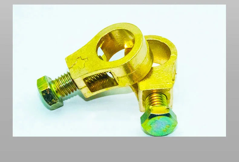 Pure copper car battery terminal clamp with patented connection design