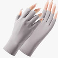 Women's UPF50 ice silk sun protection gloves in multiple colours for driving and gardening