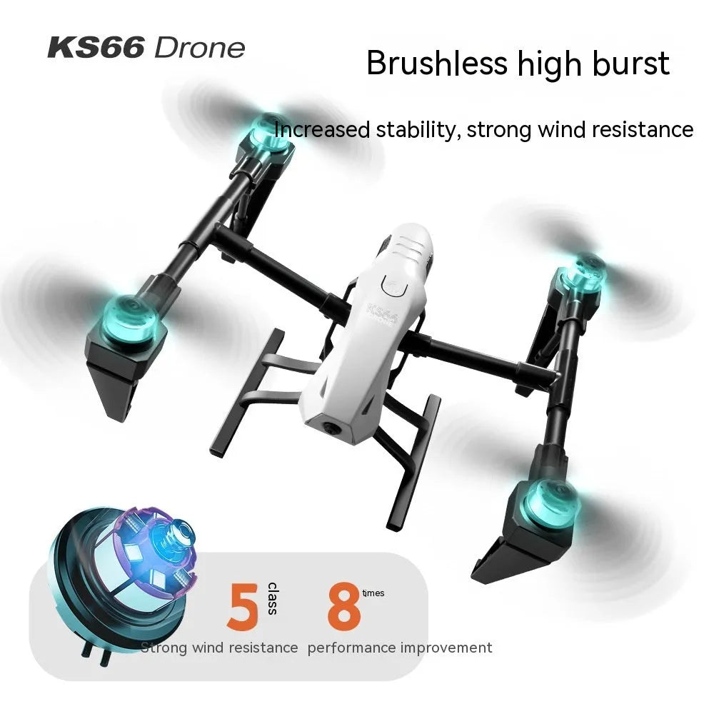KS66 alloy UAV drone with remote control and accessories for outdoor aerial photography