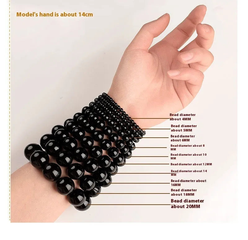 Straight cut smokey violet Hetian jade bracelet with approximately 24 beads, each 8mm by 9mm.