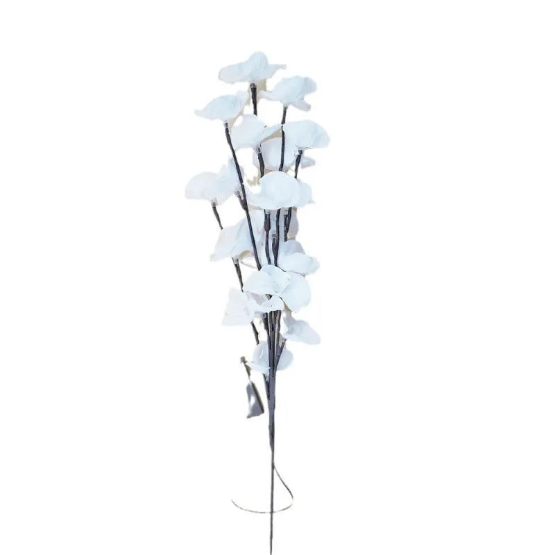 Pink LED phalaenopsis orchid branch decorative light measuring 65cm with battery operation