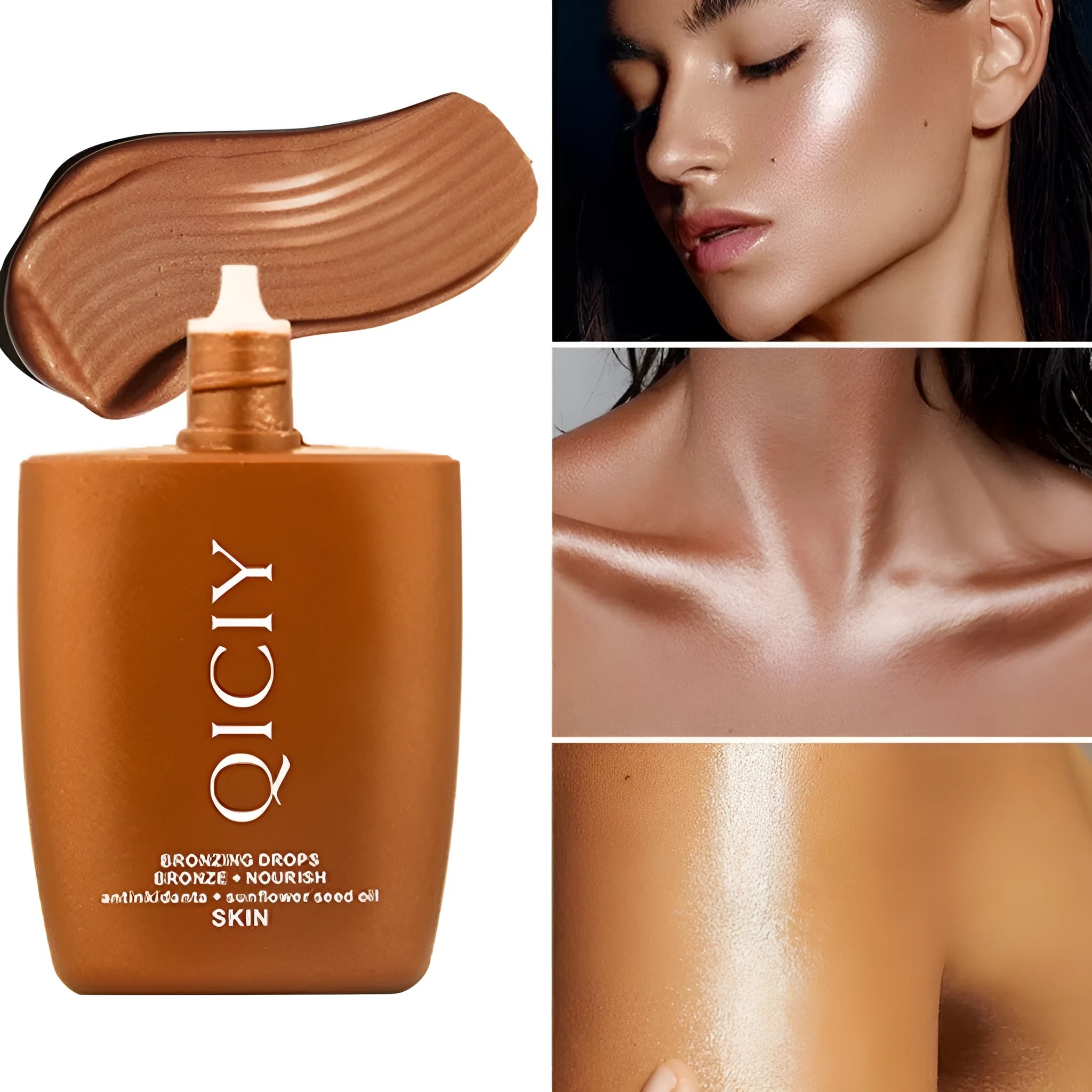 30ml face and body highlighting cream contour liquid bottle in four colour options