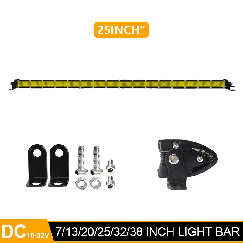 25-inch single row LED light bar for car with aluminium alloy housing