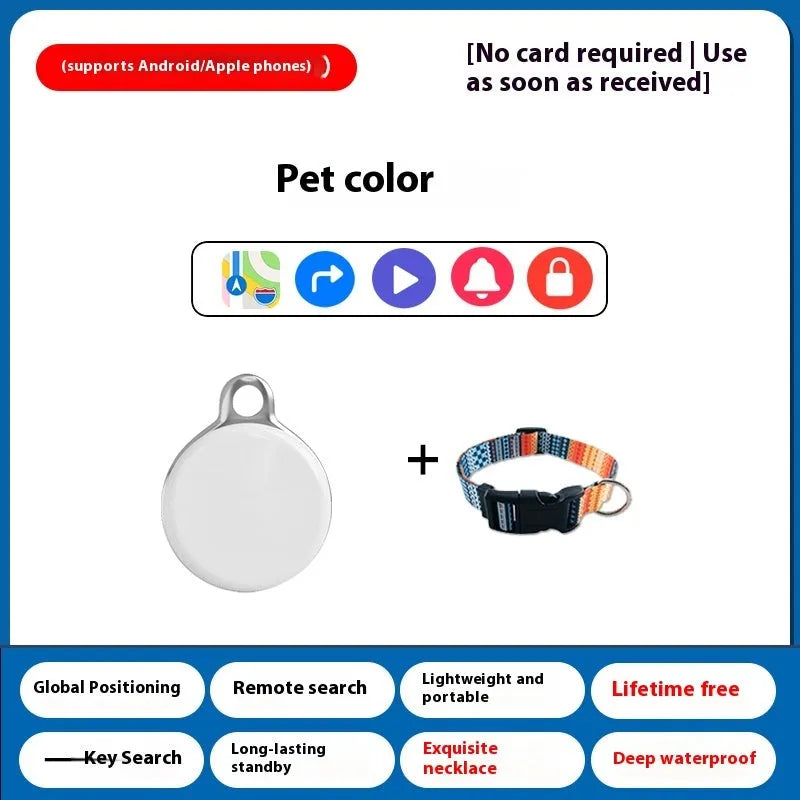 GPS pet locator device for cats and dogs with collar attachment