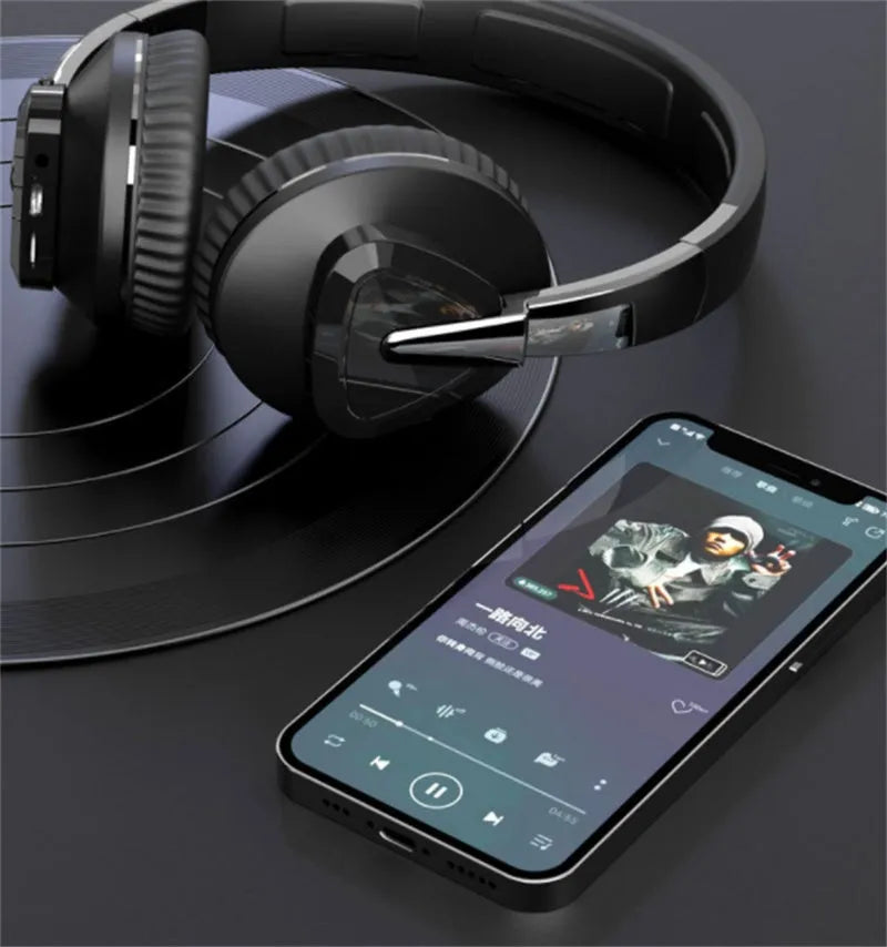 Wireless Bluetooth over-ear gaming headset in black, white, blue or khaki colours with AUX cable