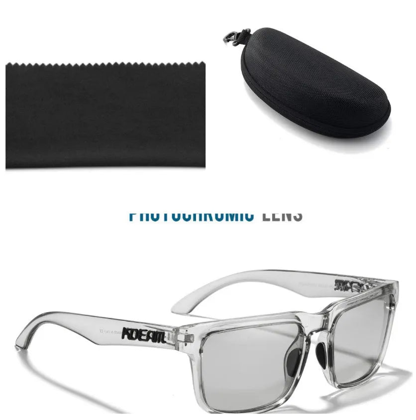 Polarized square sunglasses with TAC lens and PC frame in multiple colour options for outdoor use