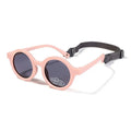 Children's silicone sunglasses with round frames for 0-3 year olds in multiple colour options showing UV400 and polarized protection