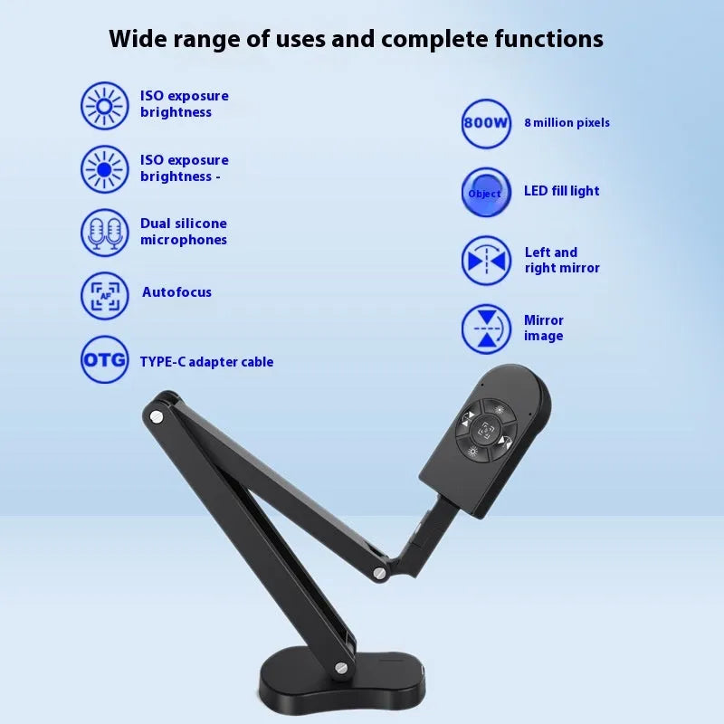 Computer live camera with auto focus and USB 2.0 connection for video calls and content creation