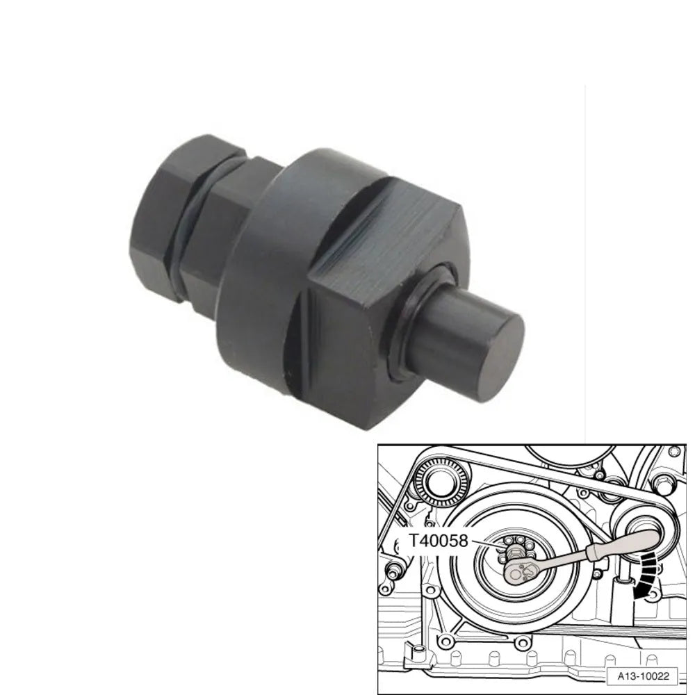 Aodi T40058 crankshaft rotating sleeve automotive timing tool adapter with orientation arrows