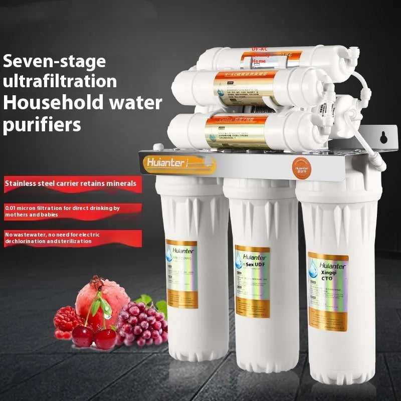 White plastic water filter cartridge for household drinking water purification systems