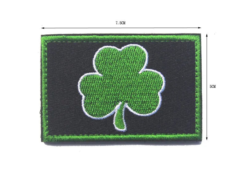 Embroidered fabric badge with hook and loop backing in various colour designs for industrial textile use