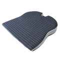 Memory foam car seat cushion with securing straps in breathable fabric