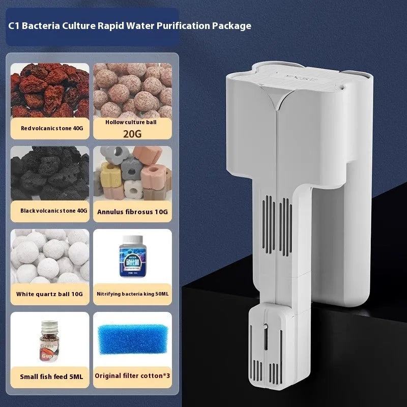 Crazy Water Plants Pharaoh Series external aquarium filter wall-mounted, plastic, three-in-one waterfall design