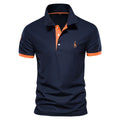 Men's slim fit T-shirt with embroidered deer design in multiple colour options