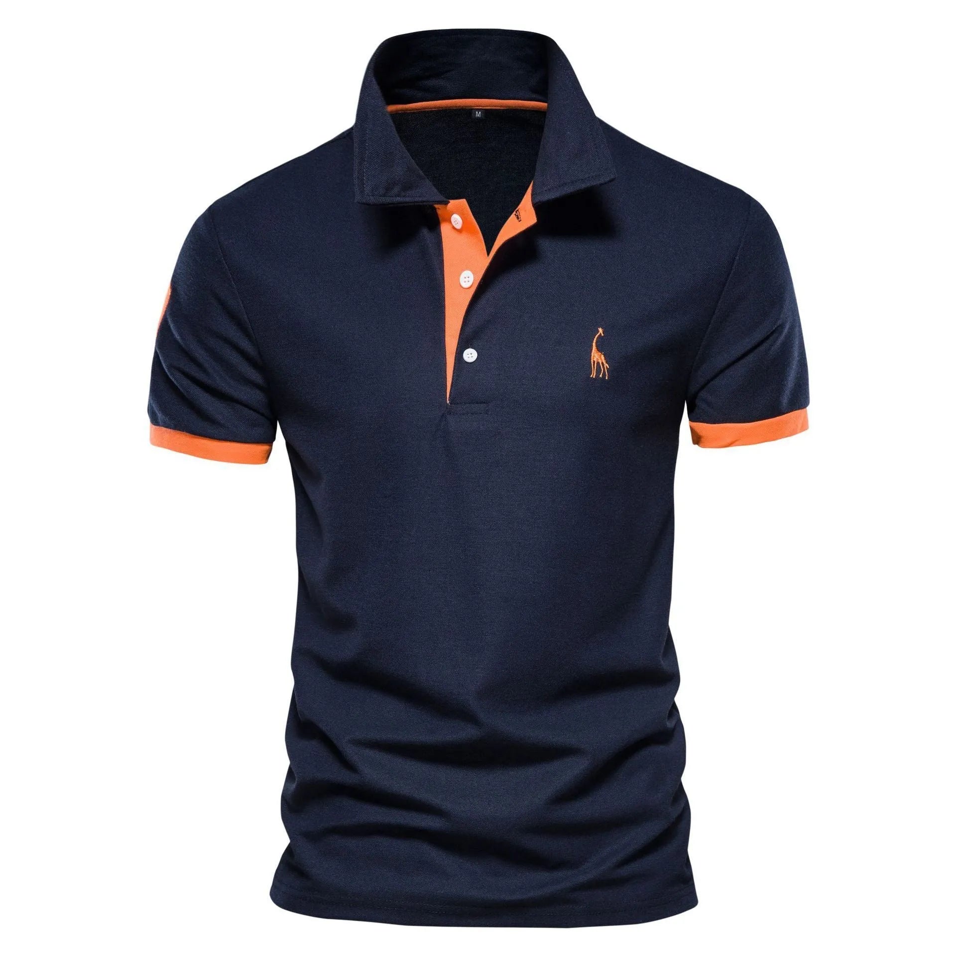 Men's slim fit T-shirt with embroidered deer design in multiple colour options