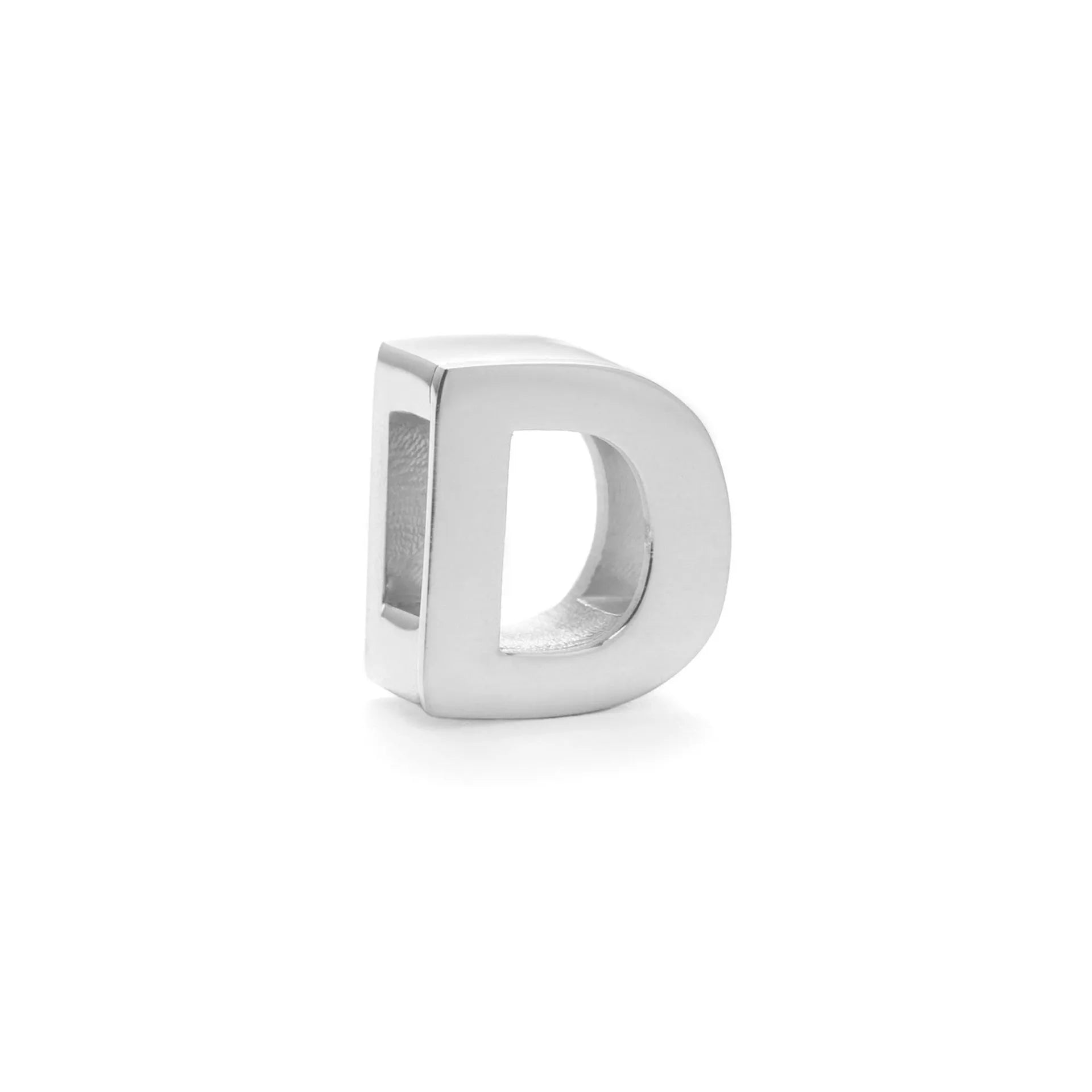 Titanium steel personalised necklace showing letter pendant on 40.5cm chain with electroplated gold finish