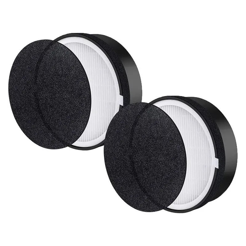 Levoit LV-H132 air purifier replacement filter measuring 19cm square, includes white filter screen and cotton.