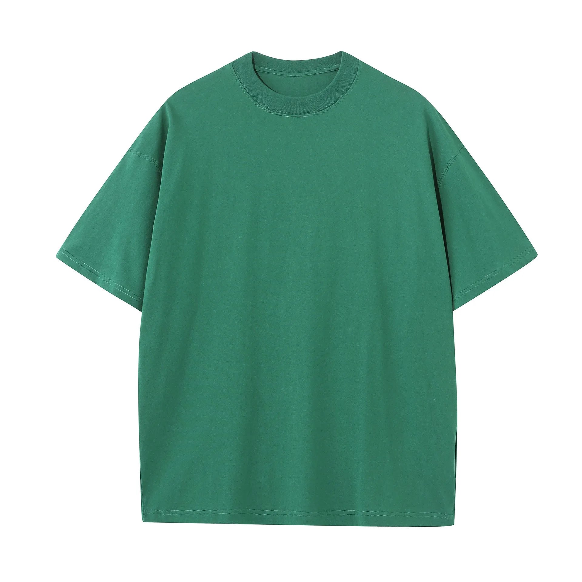 Men's pure cotton short sleeve round neck loose t-shirt in khaki colour