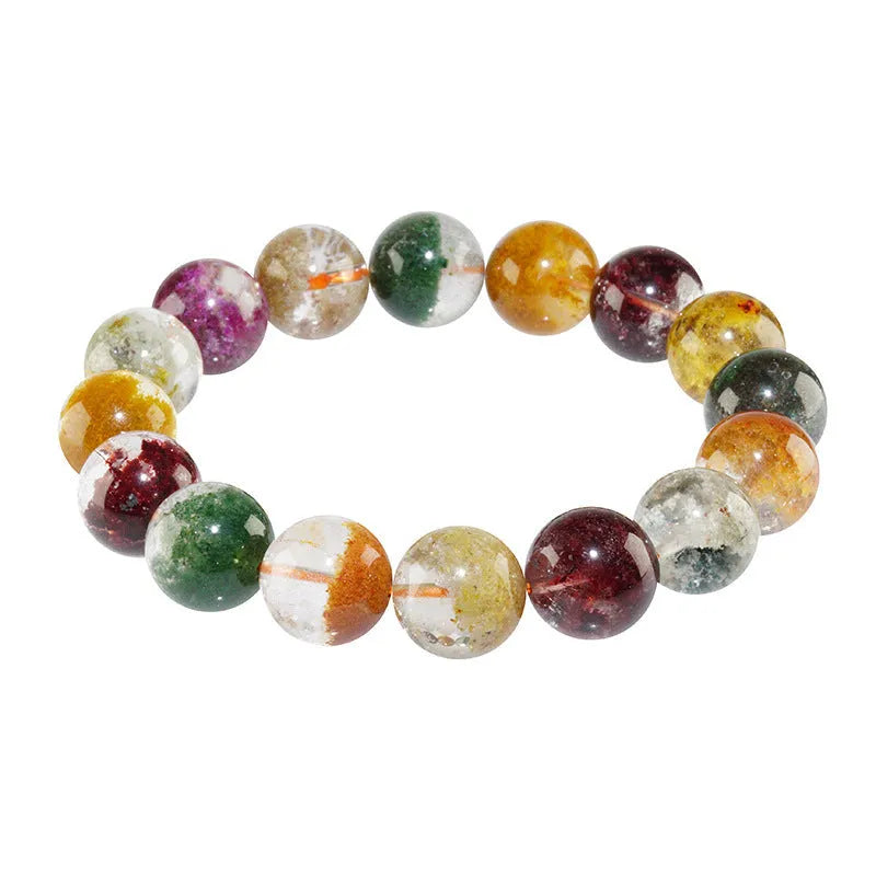 10mm ghost cornucopia crystal bracelet with ethnic style design and natural four seasons colours