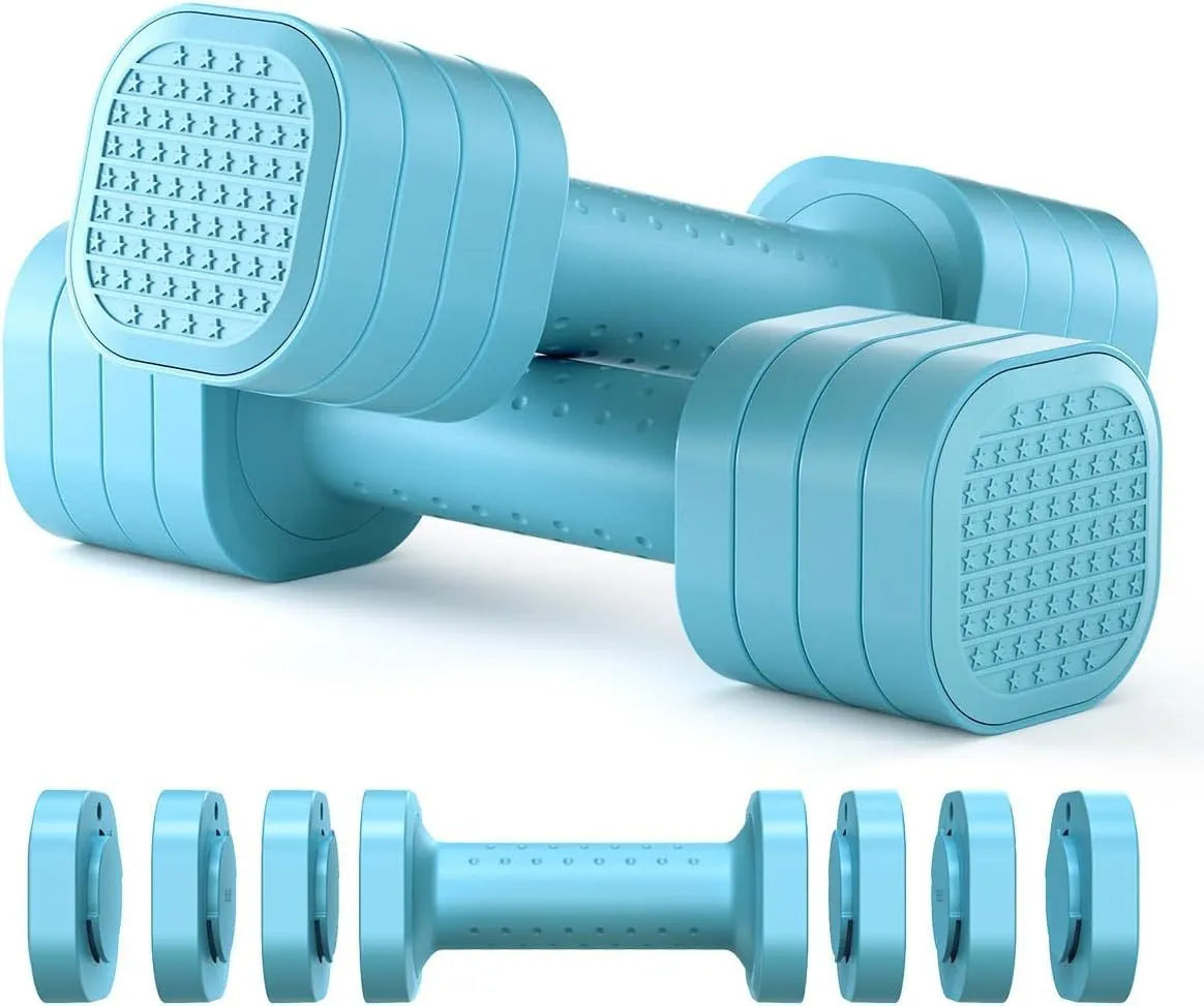 Detachable 5lb dumbbell set for women's fitness in slim-fit design