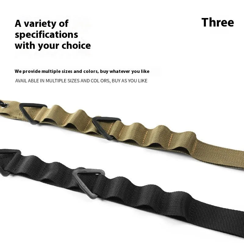Outdoor hanging rope clothesline storage belt showing 130cm length and black colour option