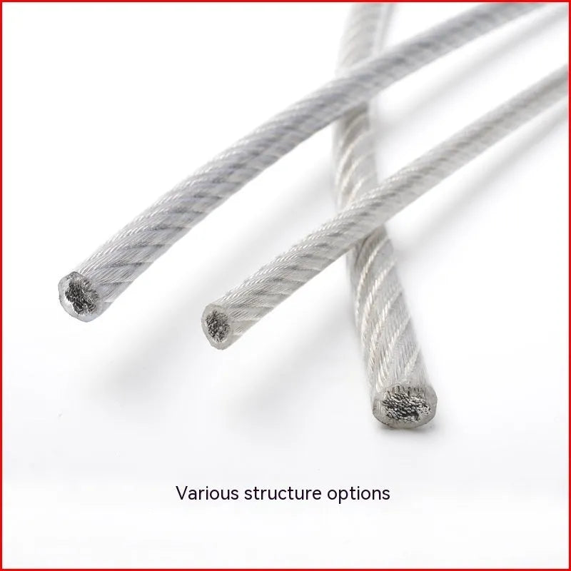 Coiled 304 stainless steel anti-theft wire rope with 7x7 or 7x19 strand structure for security netting
