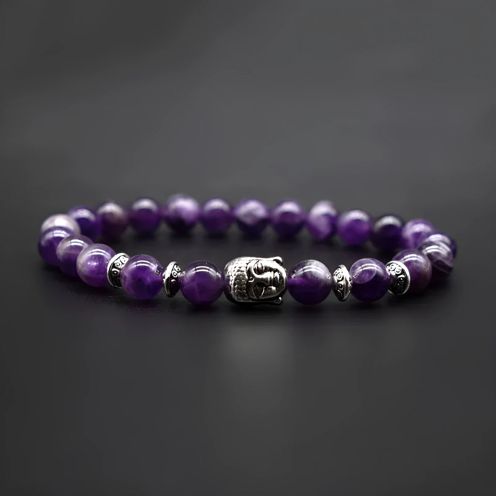 Tiger eye bracelet with detailed Buddha head bead in handcrafted adjustable unisex design