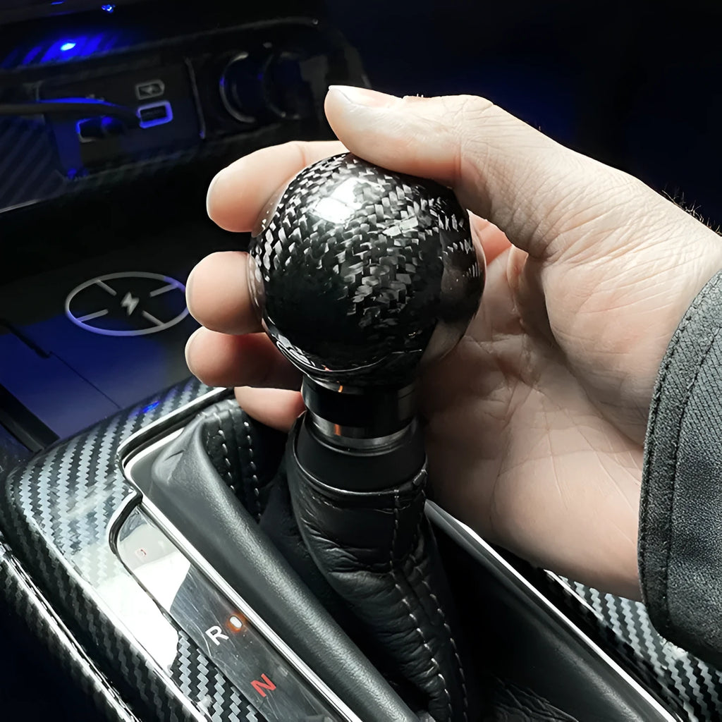 Carbon fibre automatic gear handle head for Honda Civic 10th and 11th gen black finish