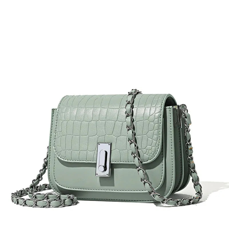 Women's soft PU crossbody shoulder bag in horizontal square shape with phone compartment