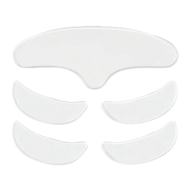 Five reusable silicone anti-wrinkle face patches for wrinkle removal and prevention