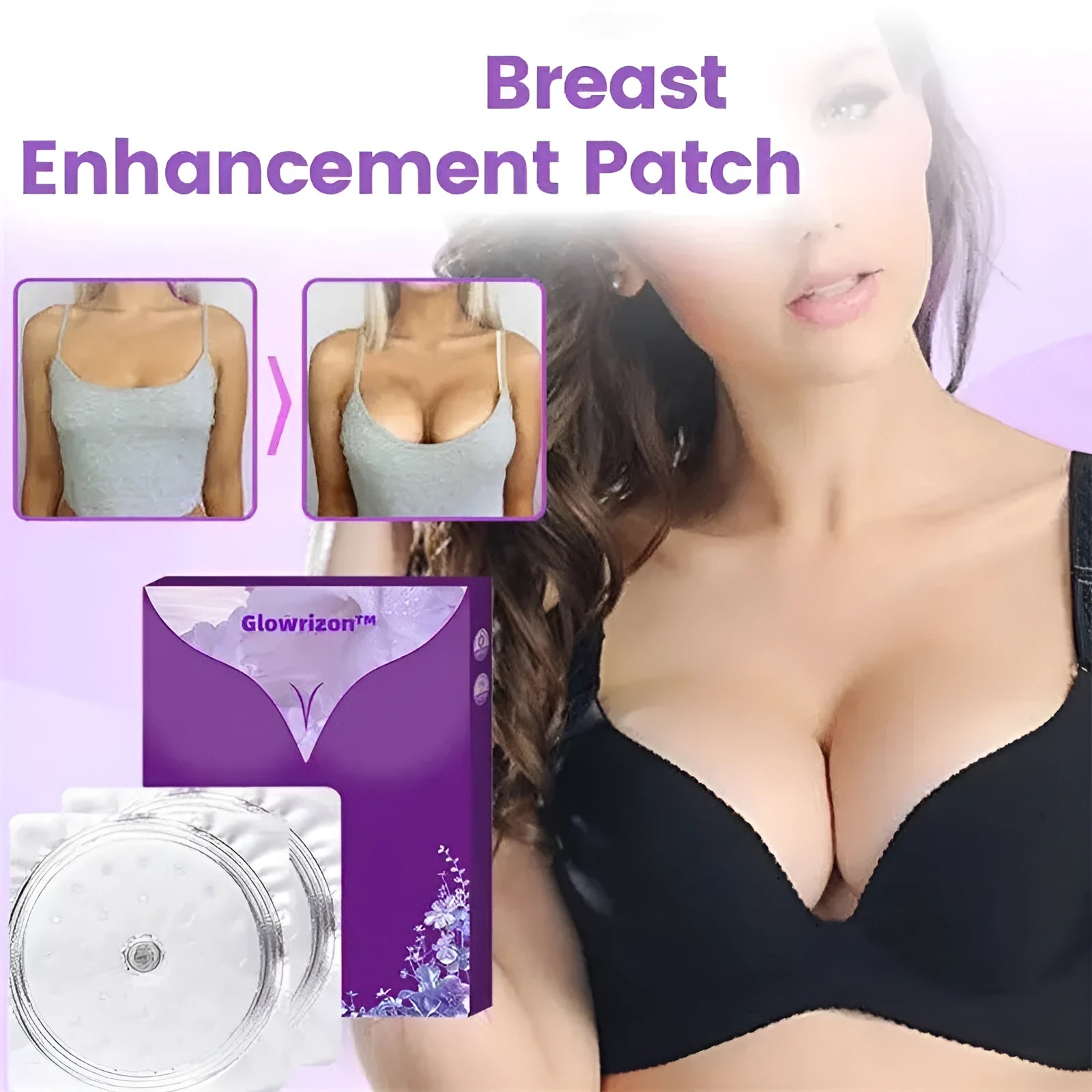 Body tightening breast enhancement mask chest patch pair for firming and lifting