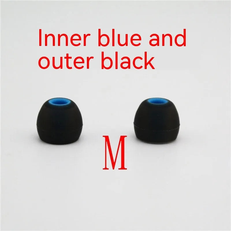 Two-tone silicone earphone sleeves for in-ear headphones with 3.8mm aperture